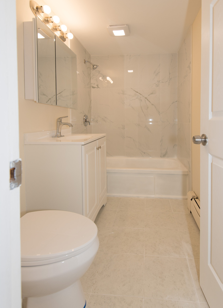 2218 South Goebbert Road, Unit 487 Arlington Heights, IL 60005 - Photo 14 of 23 a bathroom with a sink a toilet and shower