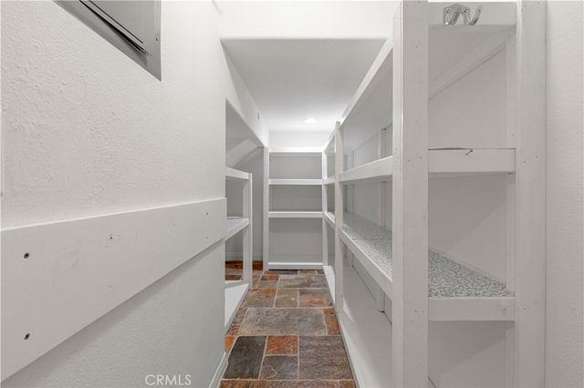 a view of entryway with chandelier