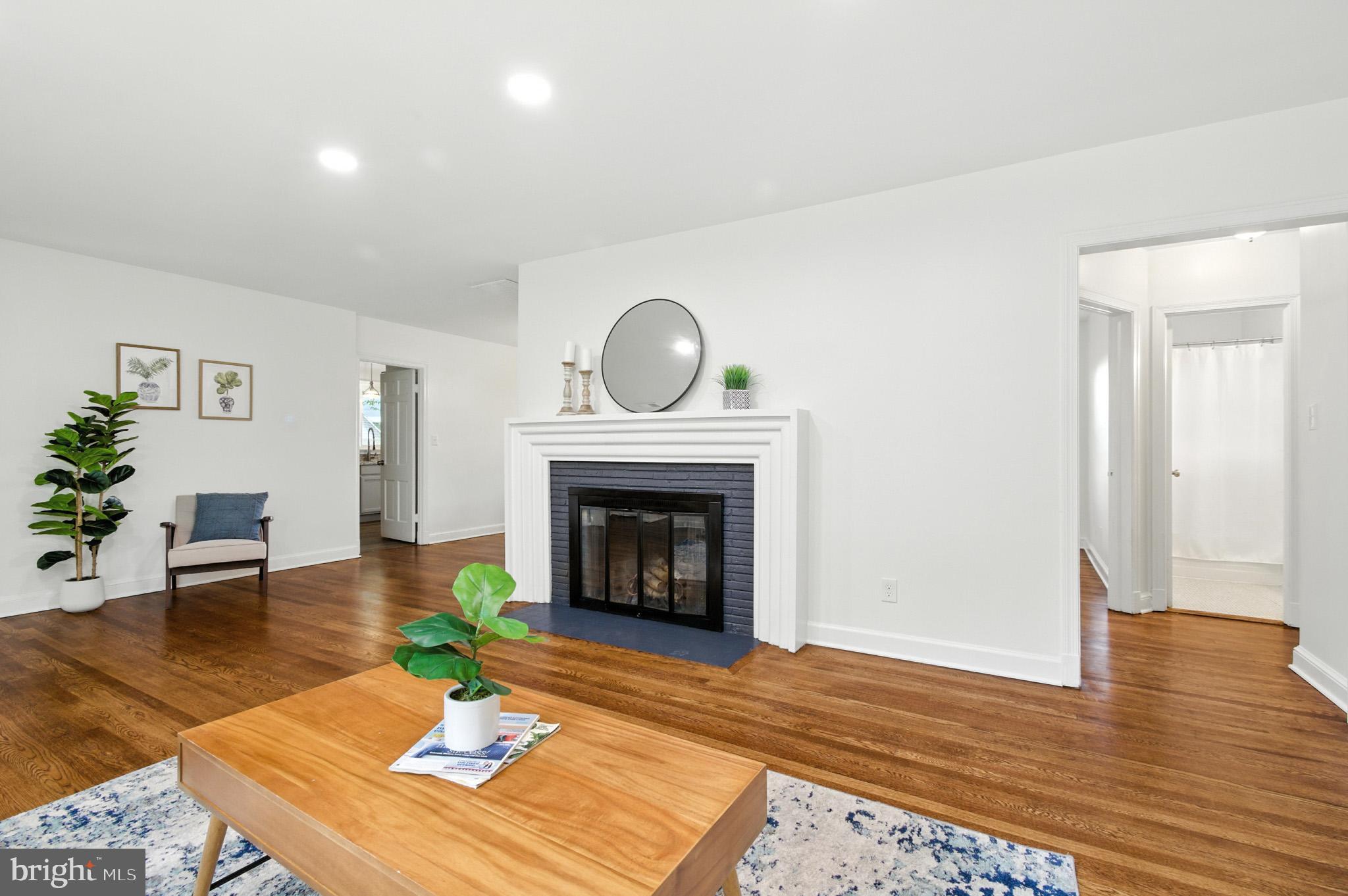 307 Plymouth Street Silver Spring, MD 20901 - Photo 19 of 44 a living room with furniture and a fireplace