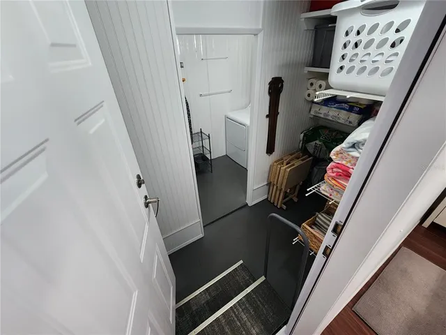 a room with storage and utility