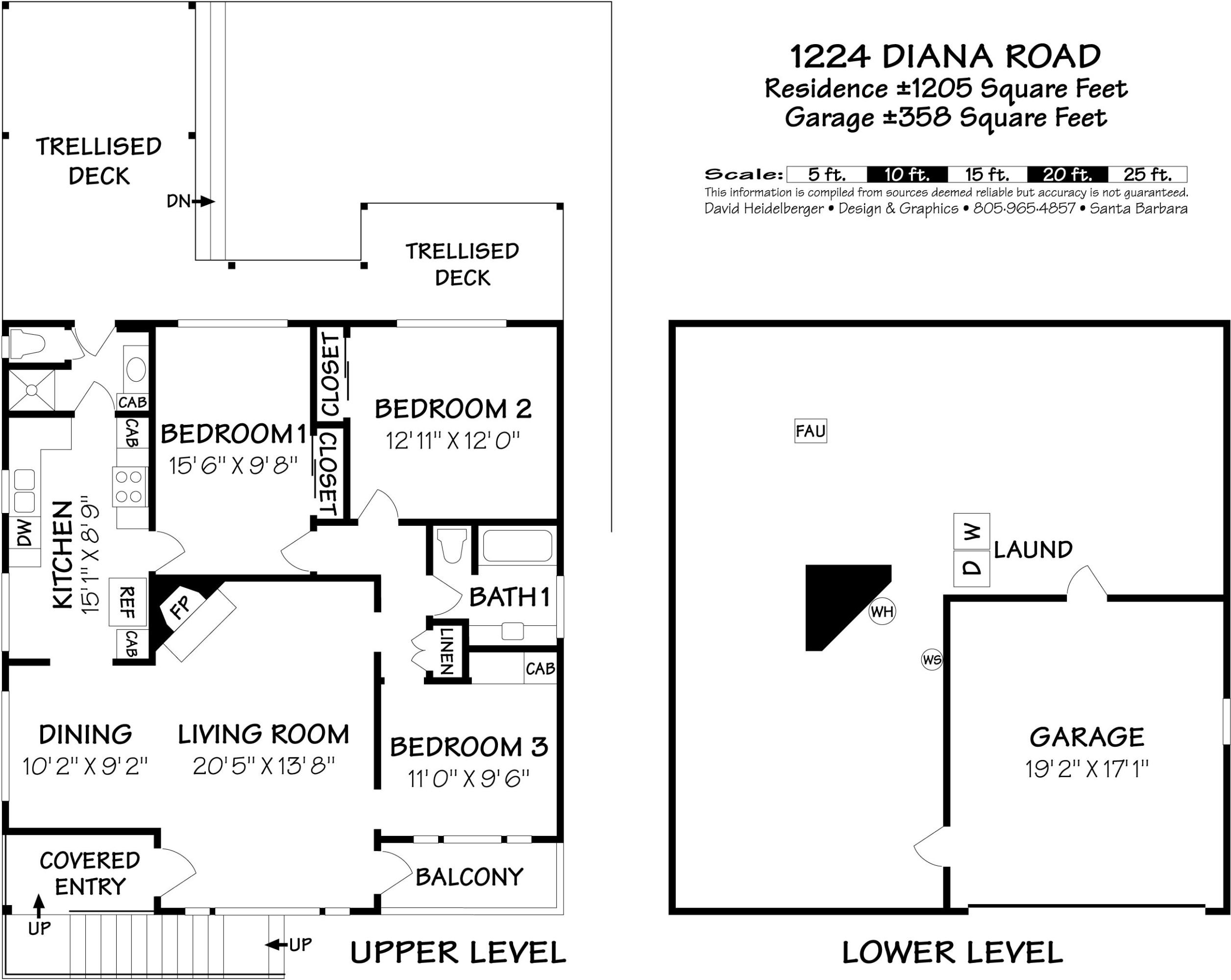 1224 Diana Road Santa Barbara, CA 93103 - Photo 19 of 19 Floor Plan