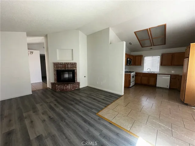 a view of kitchen and living room