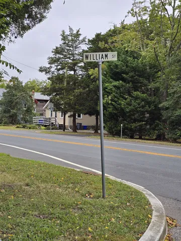 a swimming pool with lots of tall trees