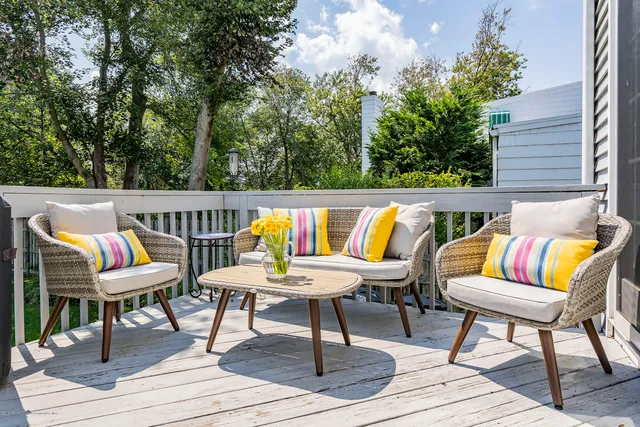 a outdoor living space with furniture