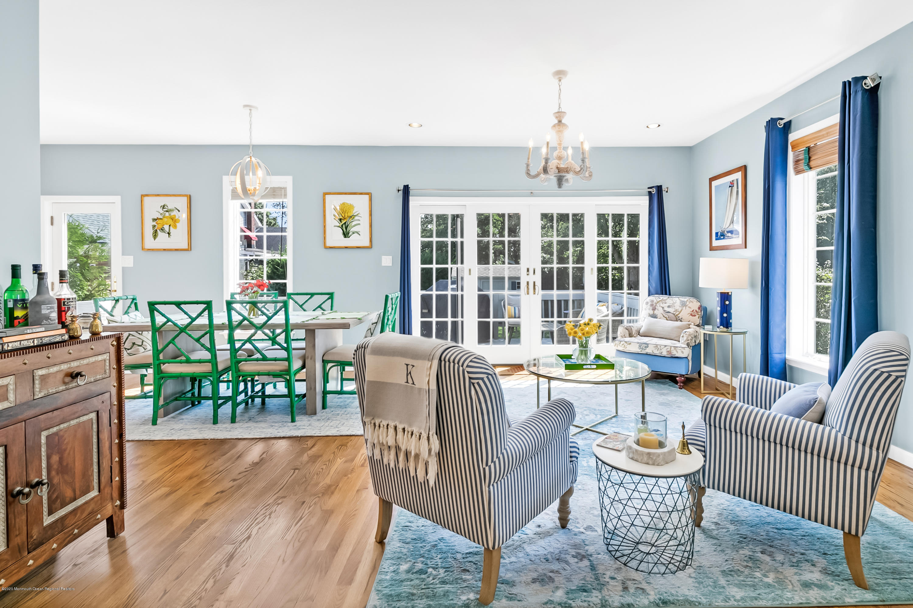 405 Salem Avenue, Unit SUMMER Spring Lake, NJ 07762 - Photo 4 of 46 a living room with fireplace furniture and a wooden floor