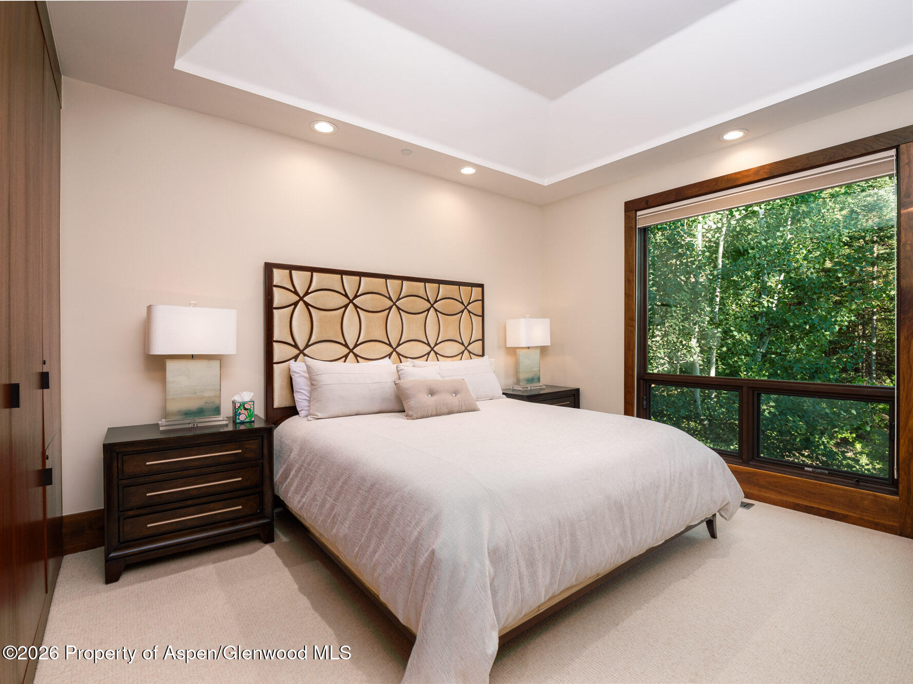 750 South Starwood Road Aspen, CO 81612 - Photo 16 of 39 a bedroom with a bed lamp and window