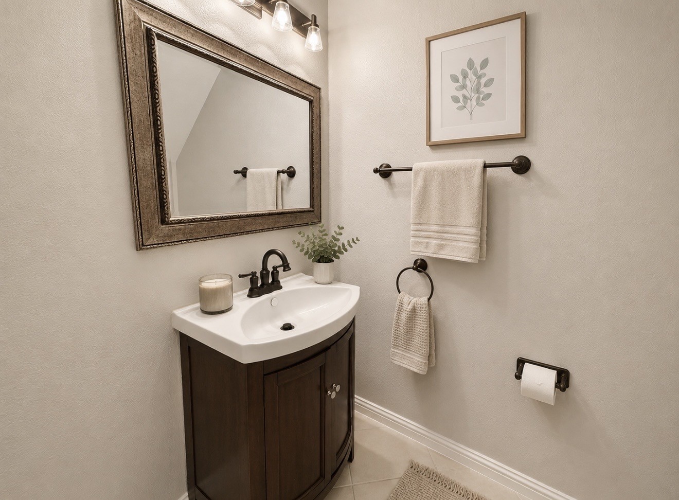 5100 Allendale Road, Unit 206 Houston, TX 77017 - Photo 3 of 9 a bathroom with a sink vanity and mirror