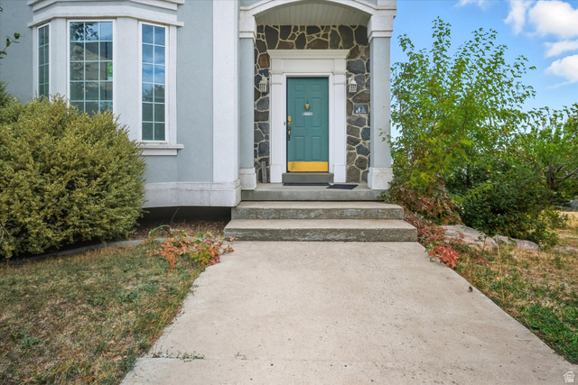 2887 View Crest Circle North Logan, UT 84341 - Photo 5 of 37 Doorway to property with stone siding