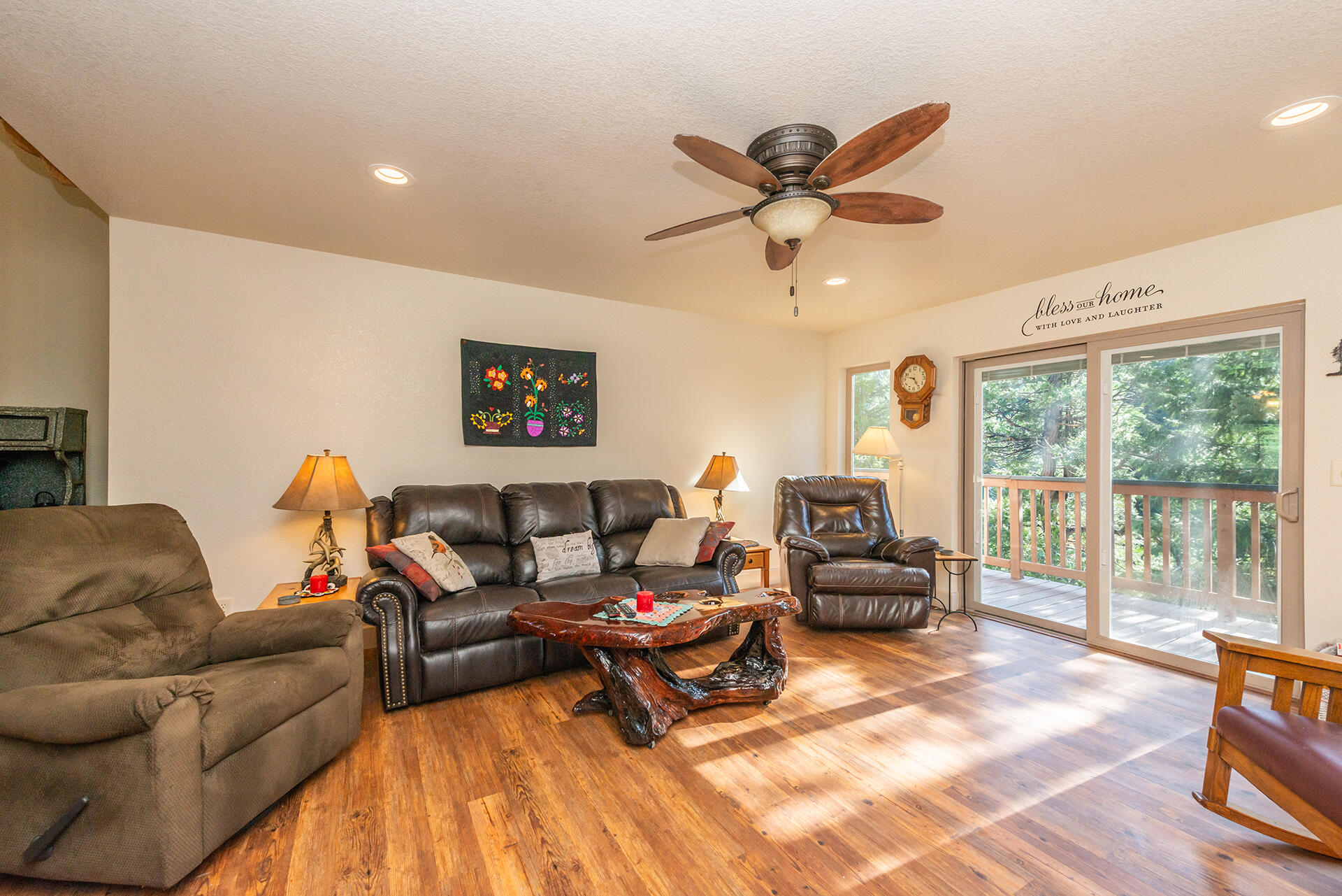 851 Mountain Aire Road Trinity Center, CA 96091 - Photo 7 of 54 a living room with furniture and a large window