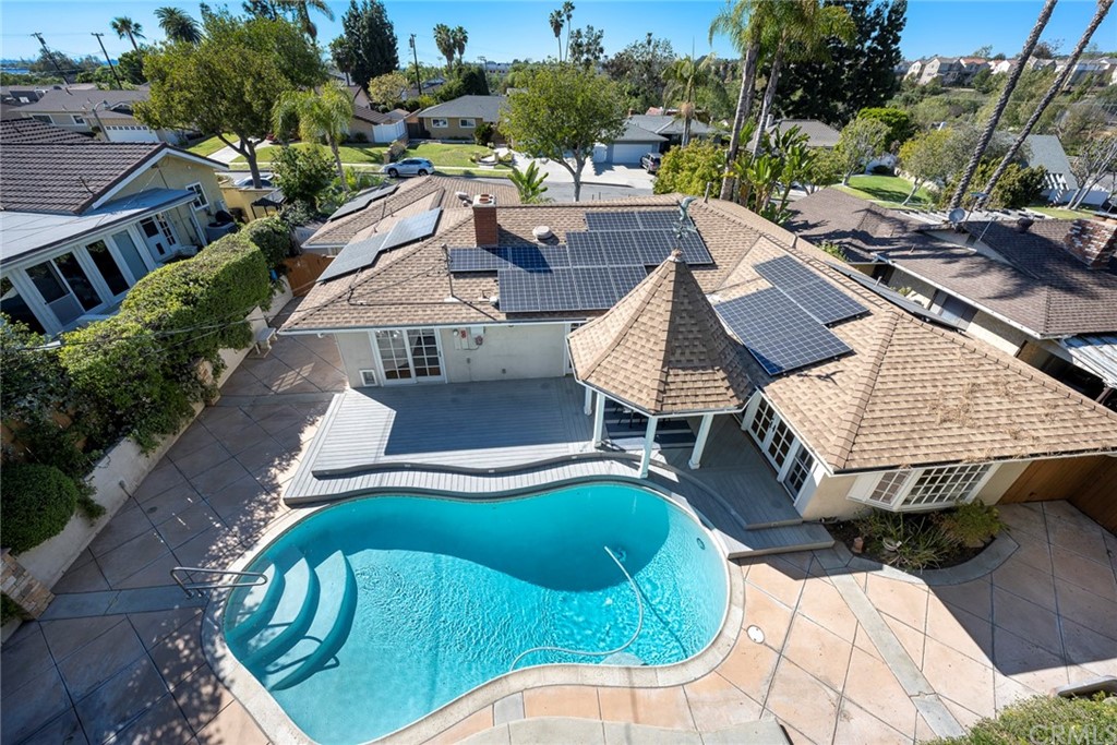 806 Adlena Drive Fullerton, CA 92833 - Photo 28 of 37 an aerial view of a house with swimming pool and outdoor seating