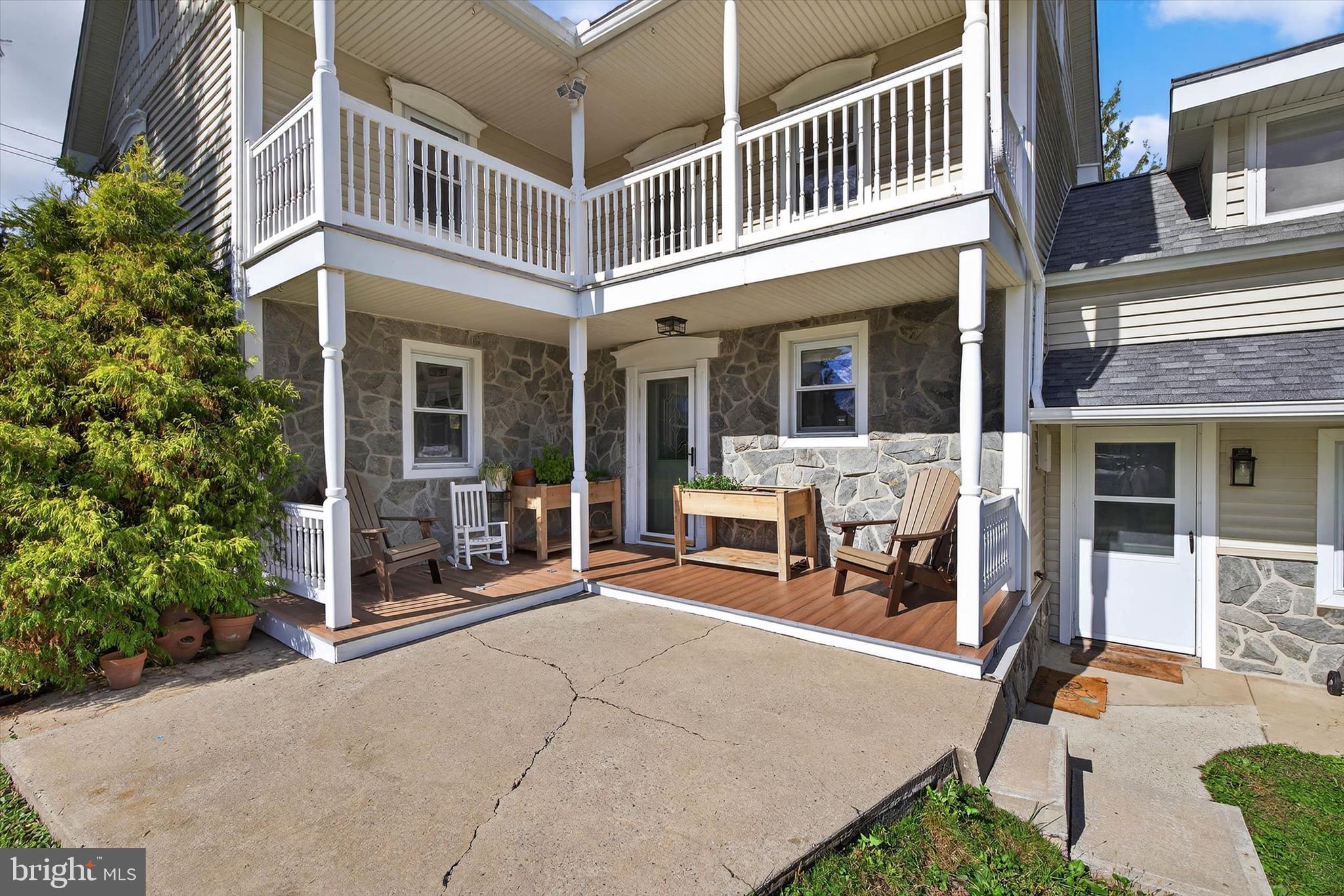 227 Pleasant View Road Hummelstown, PA 17036 - Photo 4 of 80 Front porch & upper balcony with new trex deck.