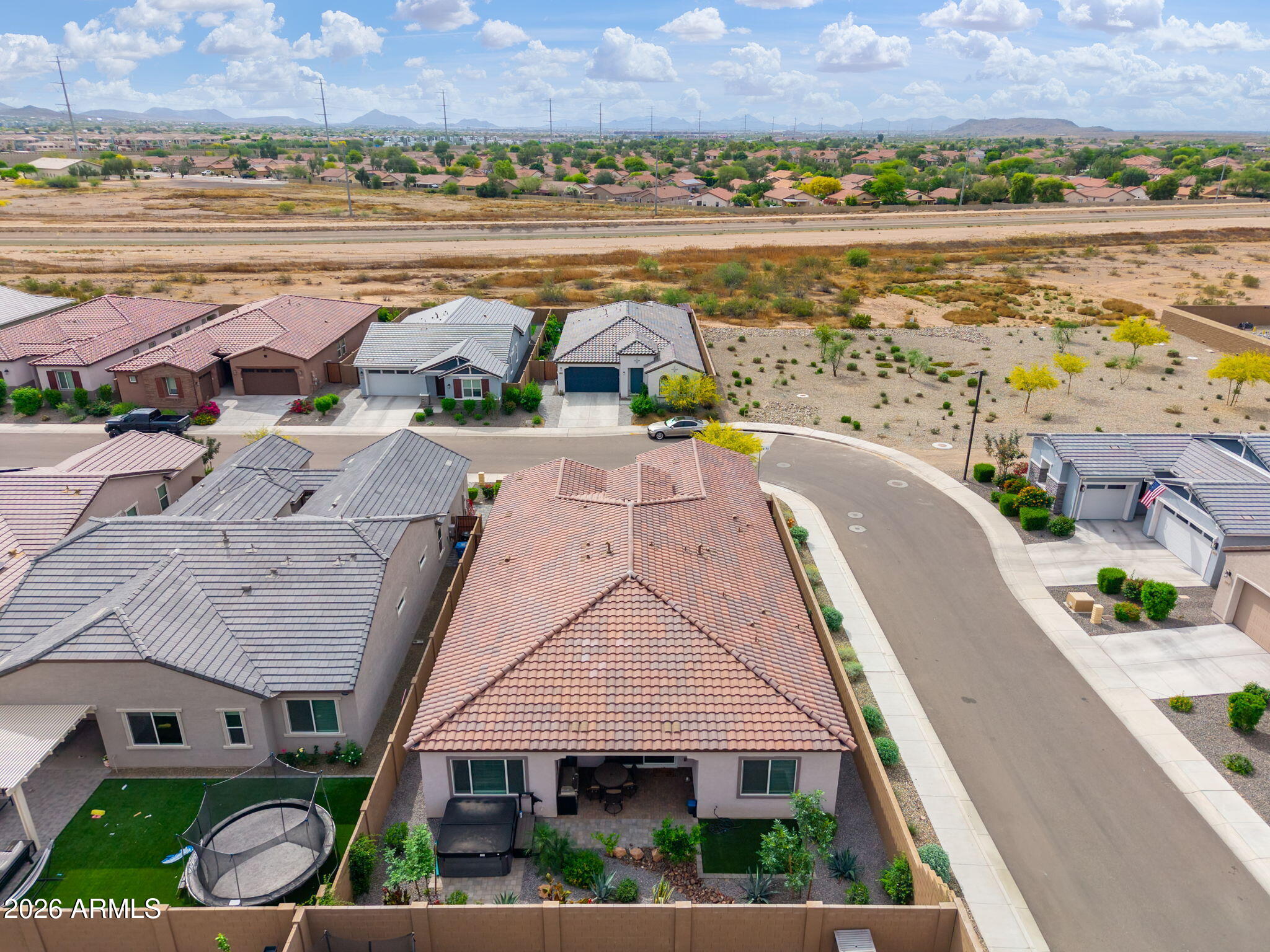 3272 West Peak View Road Phoenix, AZ 85083 - Photo 38 of 47 an aerial view of a house with a outdoor space