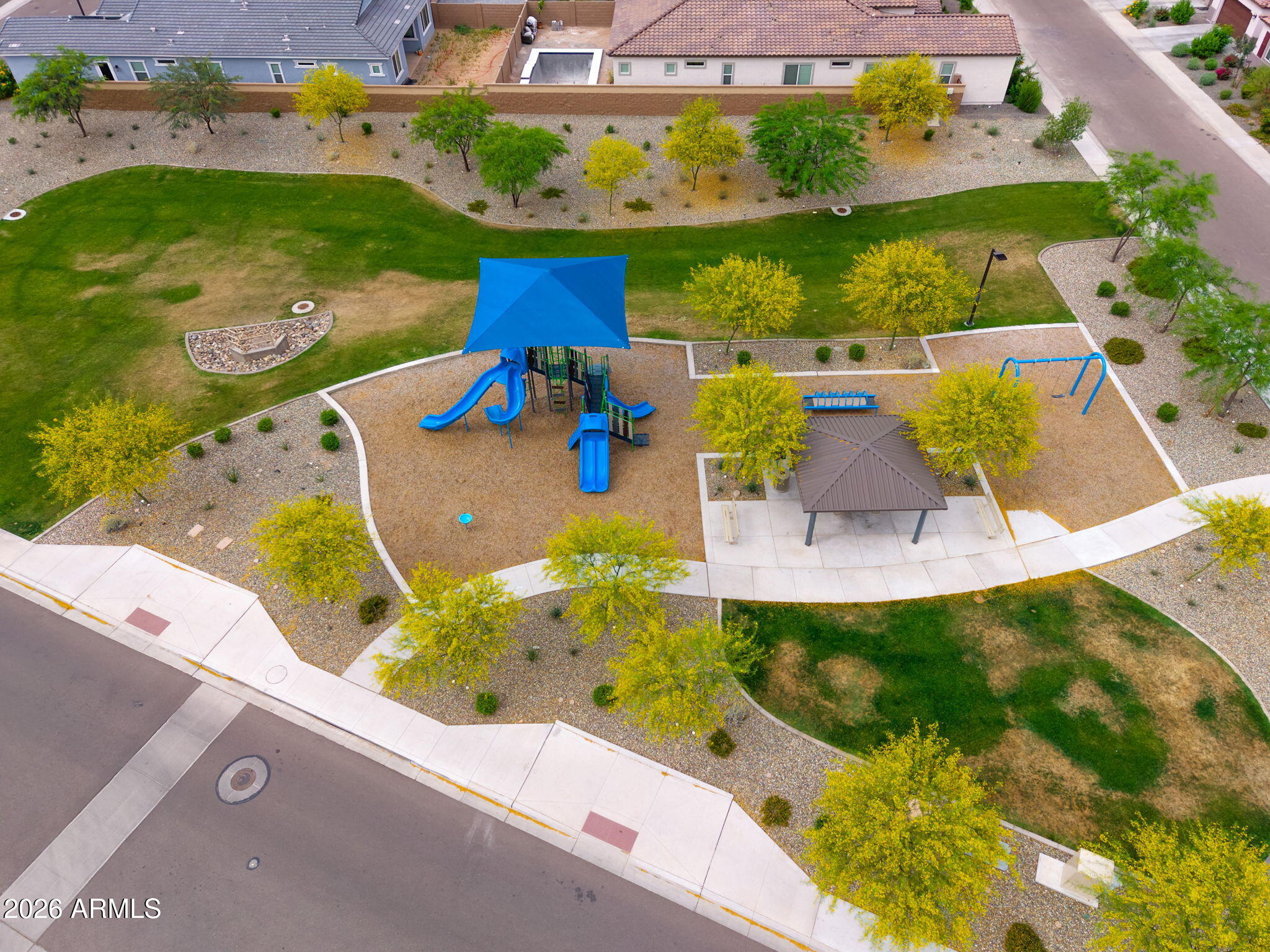 3272 West Peak View Road Phoenix, AZ 85083 - Photo 45 of 47 an aerial view of a swimming pool