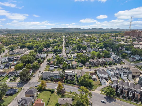 an aerial view of a city