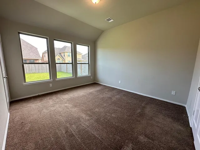 an empty room with a window