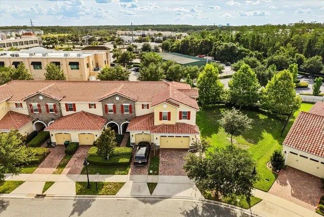 an aerial view of multiple house
