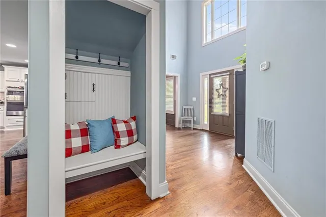 a view of front door with hallway