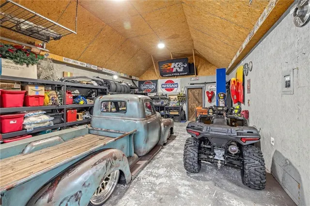 a view of car garage