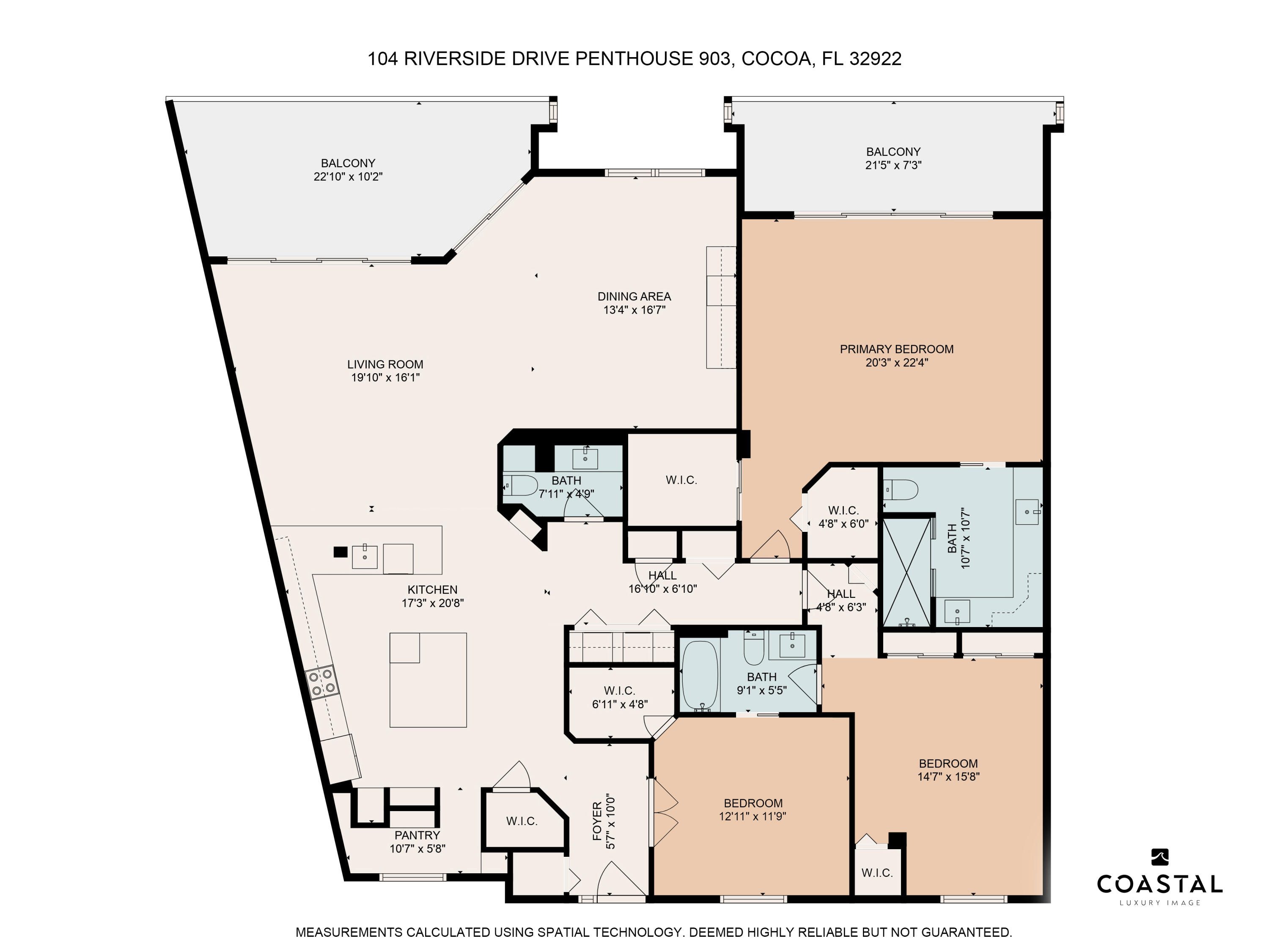 104 Riverside Drive, Unit 903 Cocoa, FL 32922 - Photo 90 of 90 Floor plan