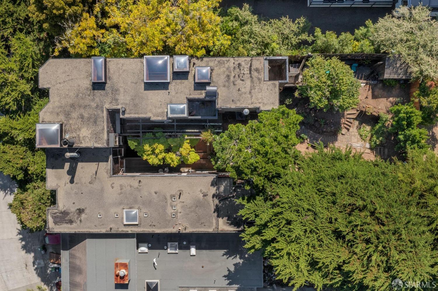 4071 20th Street San Francisco, CA 94114 - Photo 16 of 27 an aerial view of a house with a yard