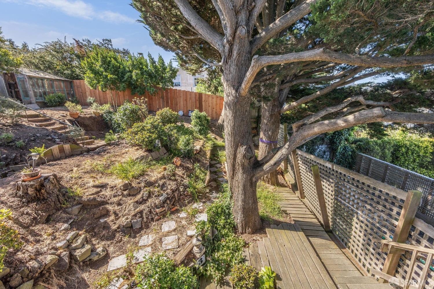 4071 20th Street San Francisco, CA 94114 - Photo 22 of 27 a view of balcony with wooden floor and fence