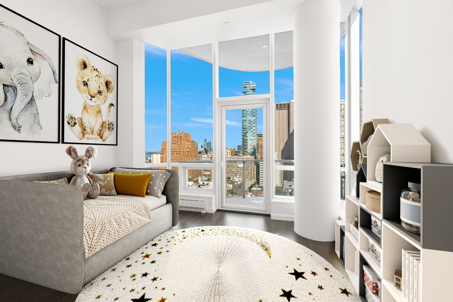 19 Park Place, Unit PH Manhattan, NY 10007 - Photo 10 of 17 a living room with furniture and wooden floor