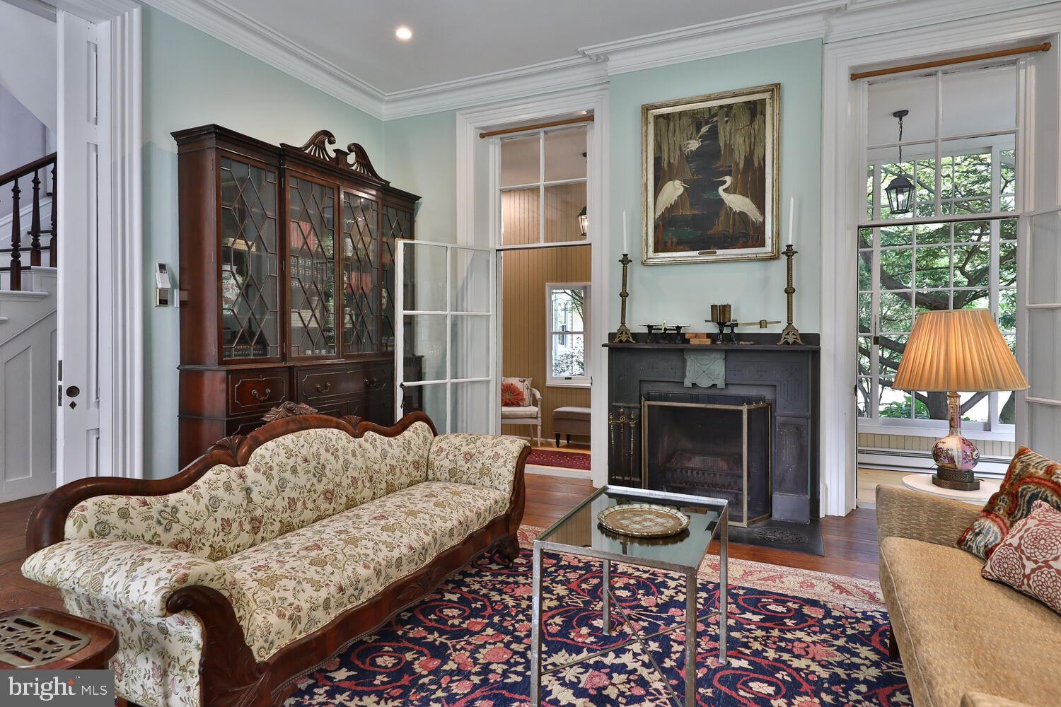 41 South Providence Road Wallingford, PA 19086 - Photo 10 of 92 Formal Living Room entry to Sun Porch