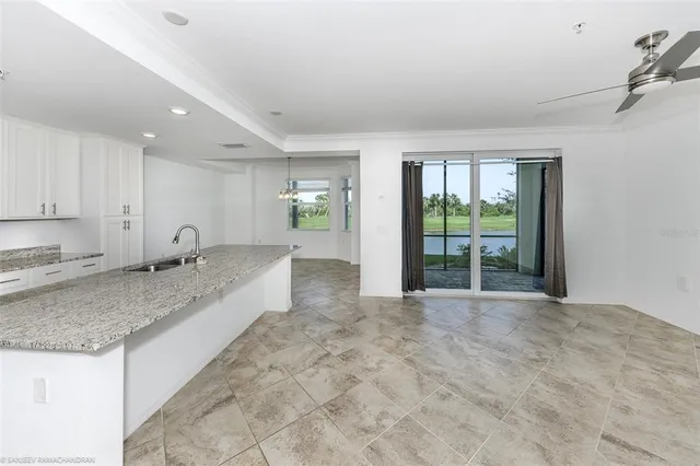 a view of a lake from a window