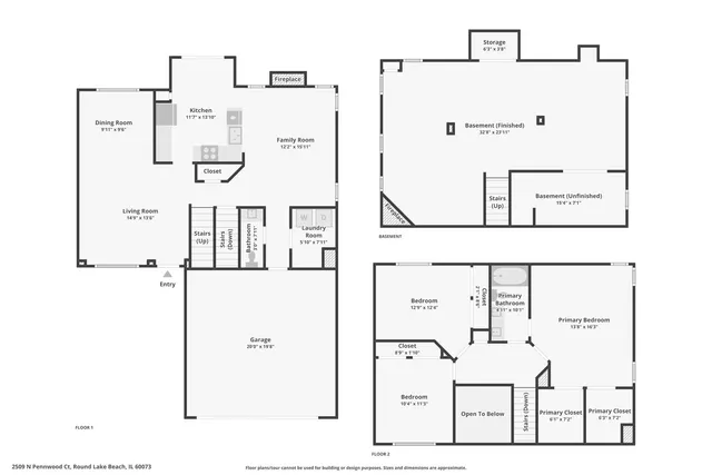 $349,999 | 2509 North Pennwood Court, Round Lake Beach, IL 60073