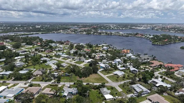 an aerial view of a city