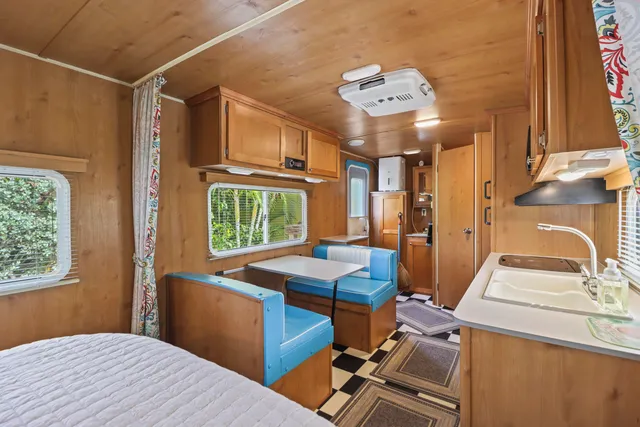 a bathroom with a shower and a toilet