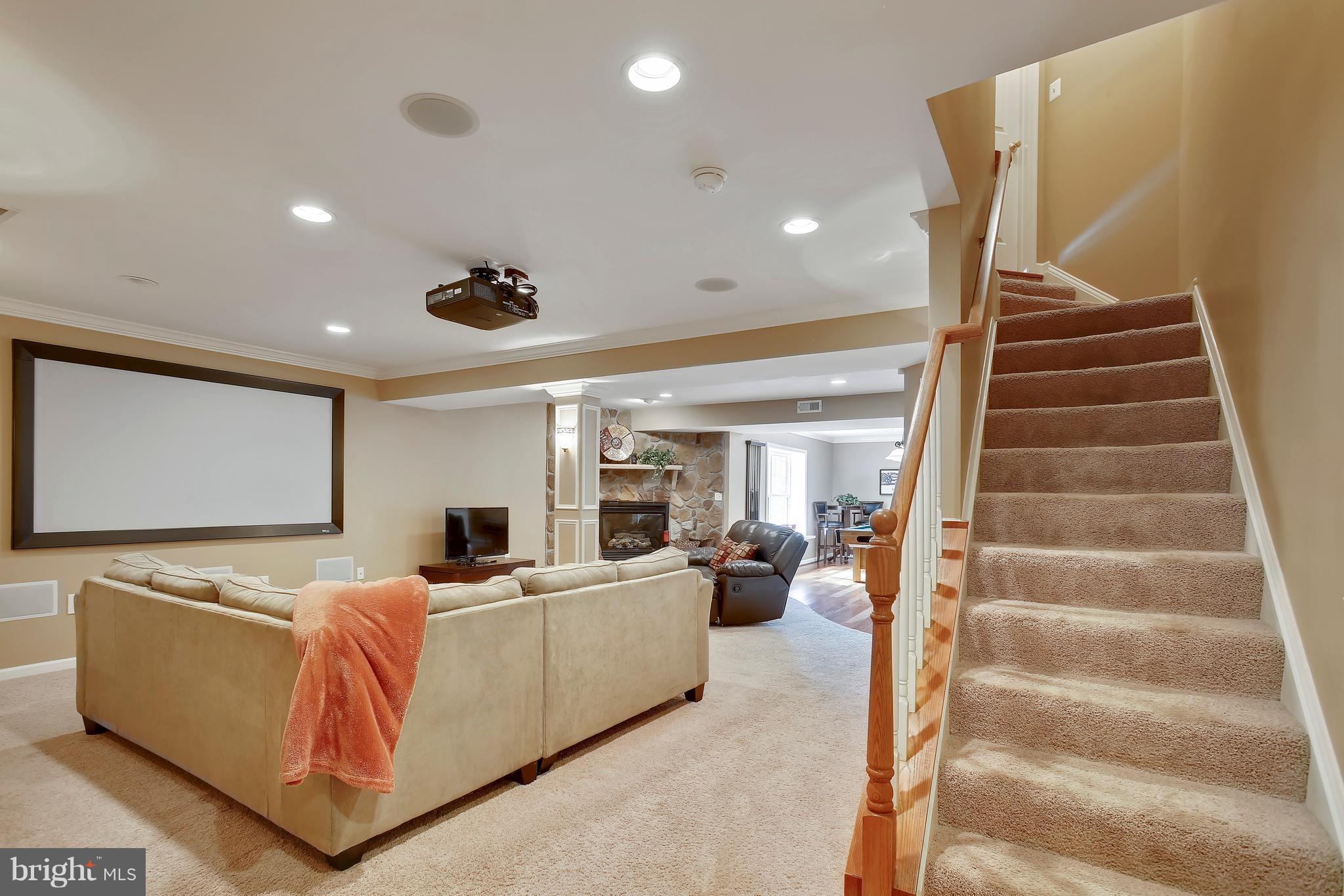 18255 Maple Spring Court Leesburg, VA 20176 - Photo 13 of 30 Media Room w/ Projector, Speakers and Screen