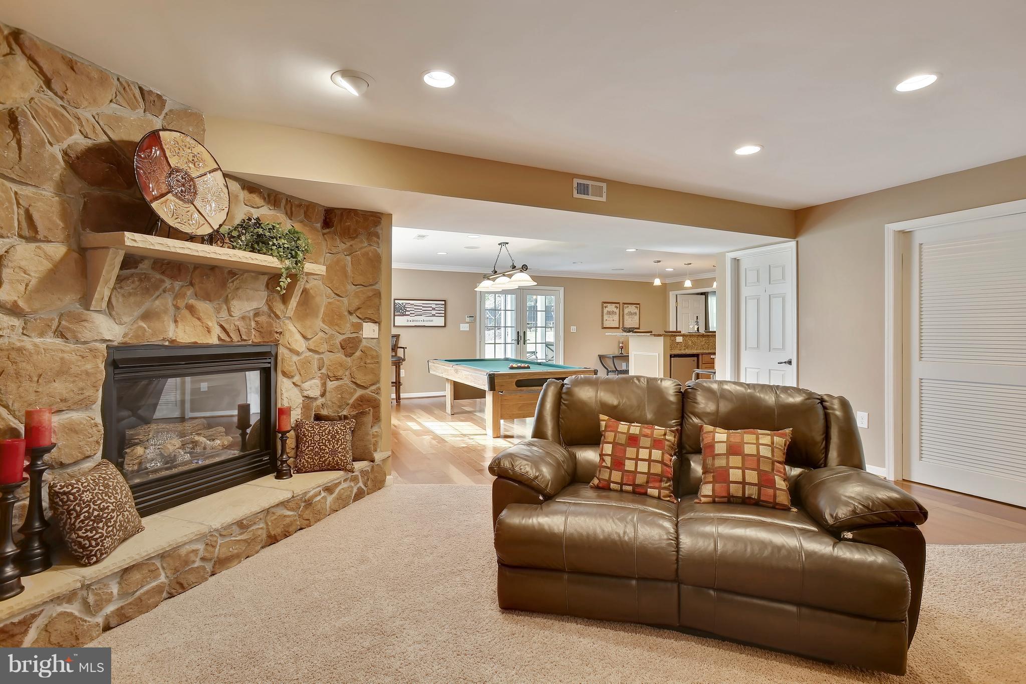 18255 Maple Spring Court Leesburg, VA 20176 - Photo 8 of 30 Recreation Room w Stone Fireplace