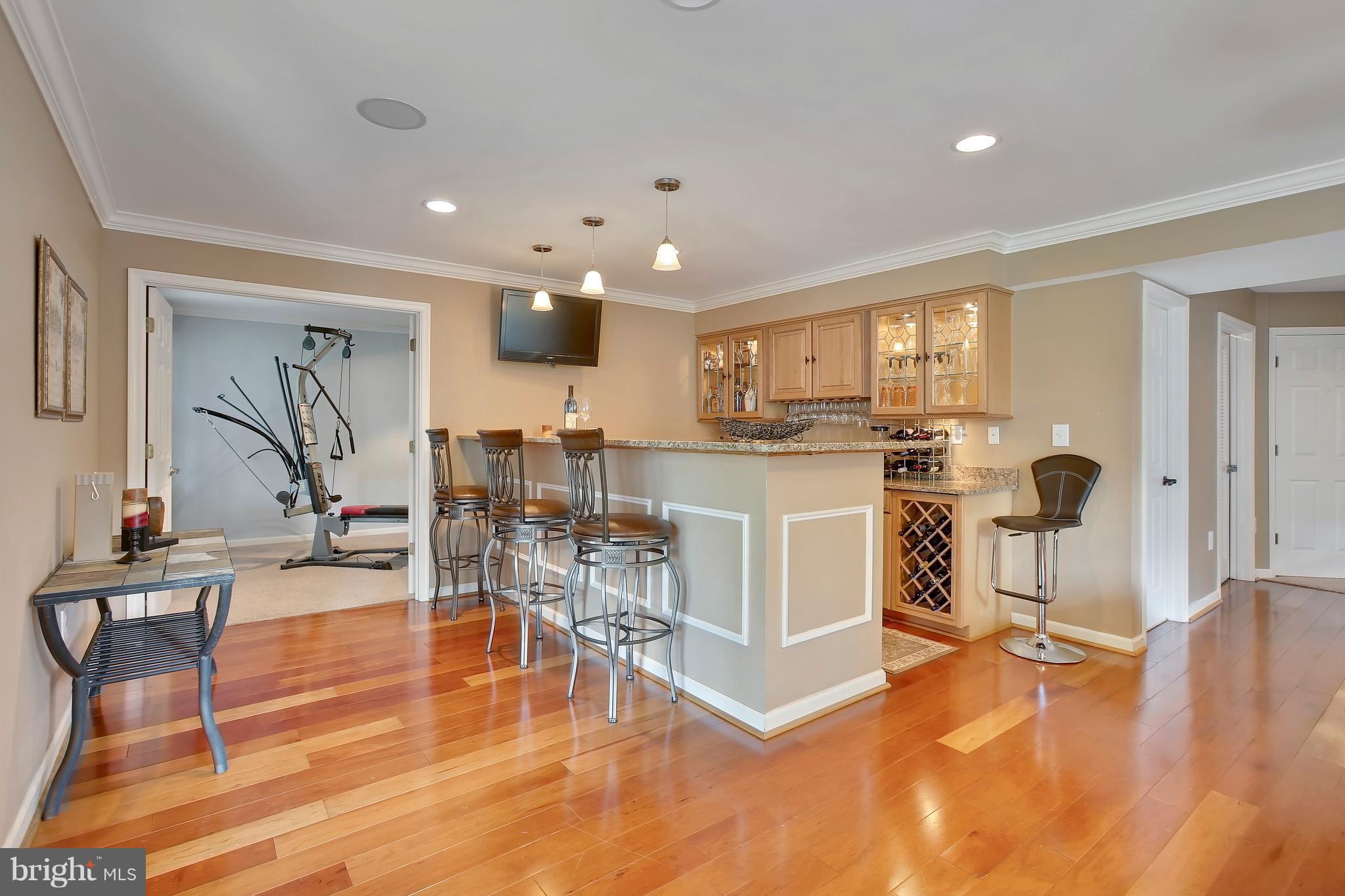18255 Maple Spring Court Leesburg, VA 20176 - Photo 9 of 30 Wet Bar w Granite & Accent Lighting