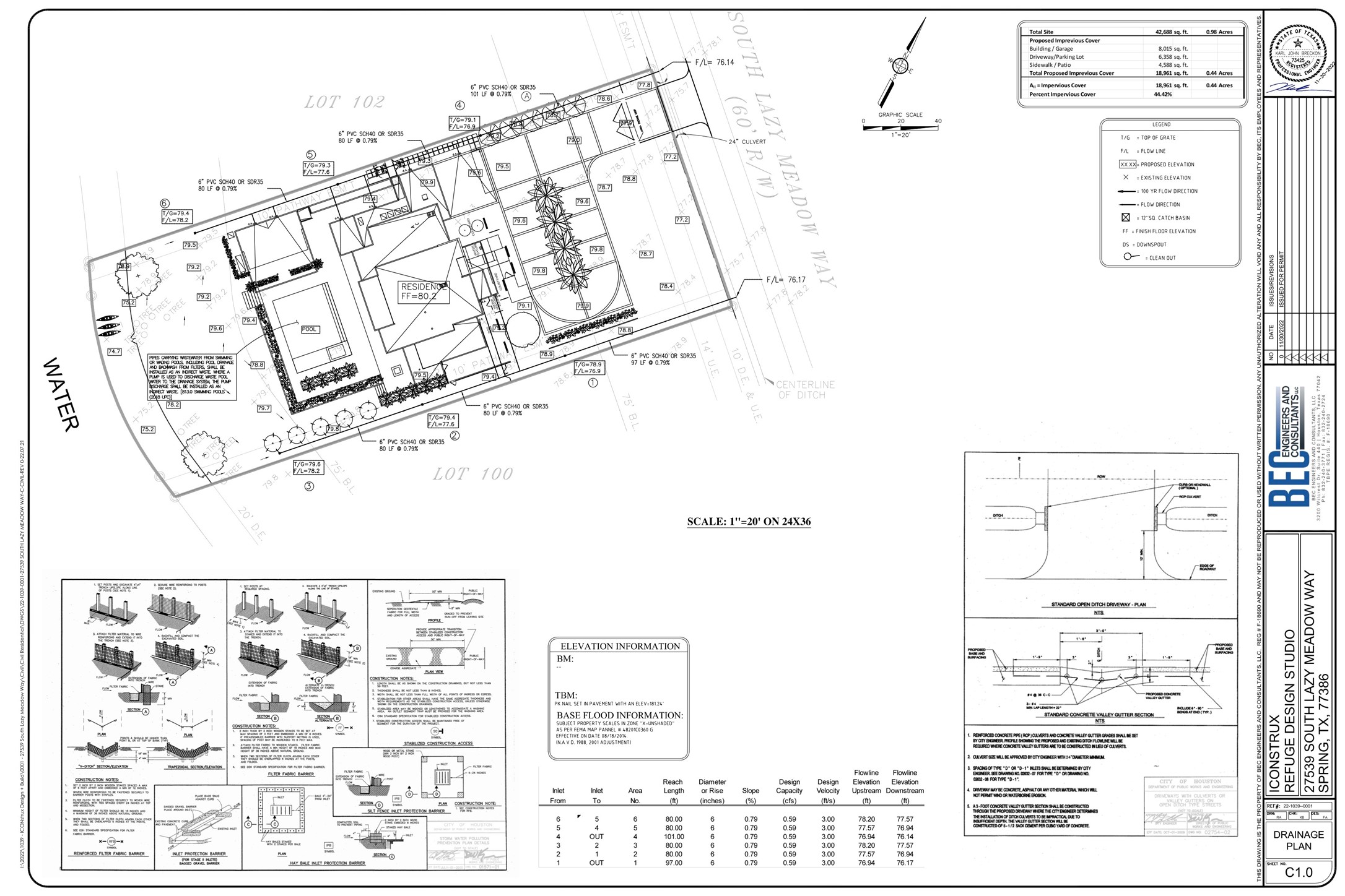 27539 South Lazy Meadow Way Spring, TX 77386 - Photo 25 of 31 Custom Home Site Plan. Impressive Primary Residence and Casita. Including a Circular Driveway & Pool!