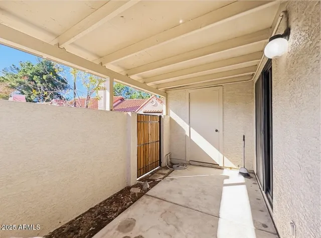 a view of front door