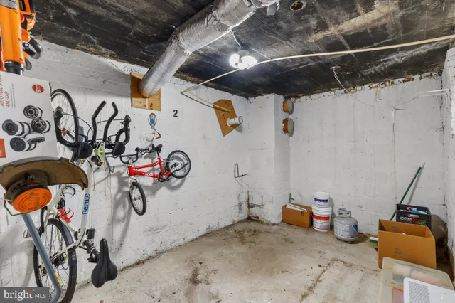 a view of storage and utility room