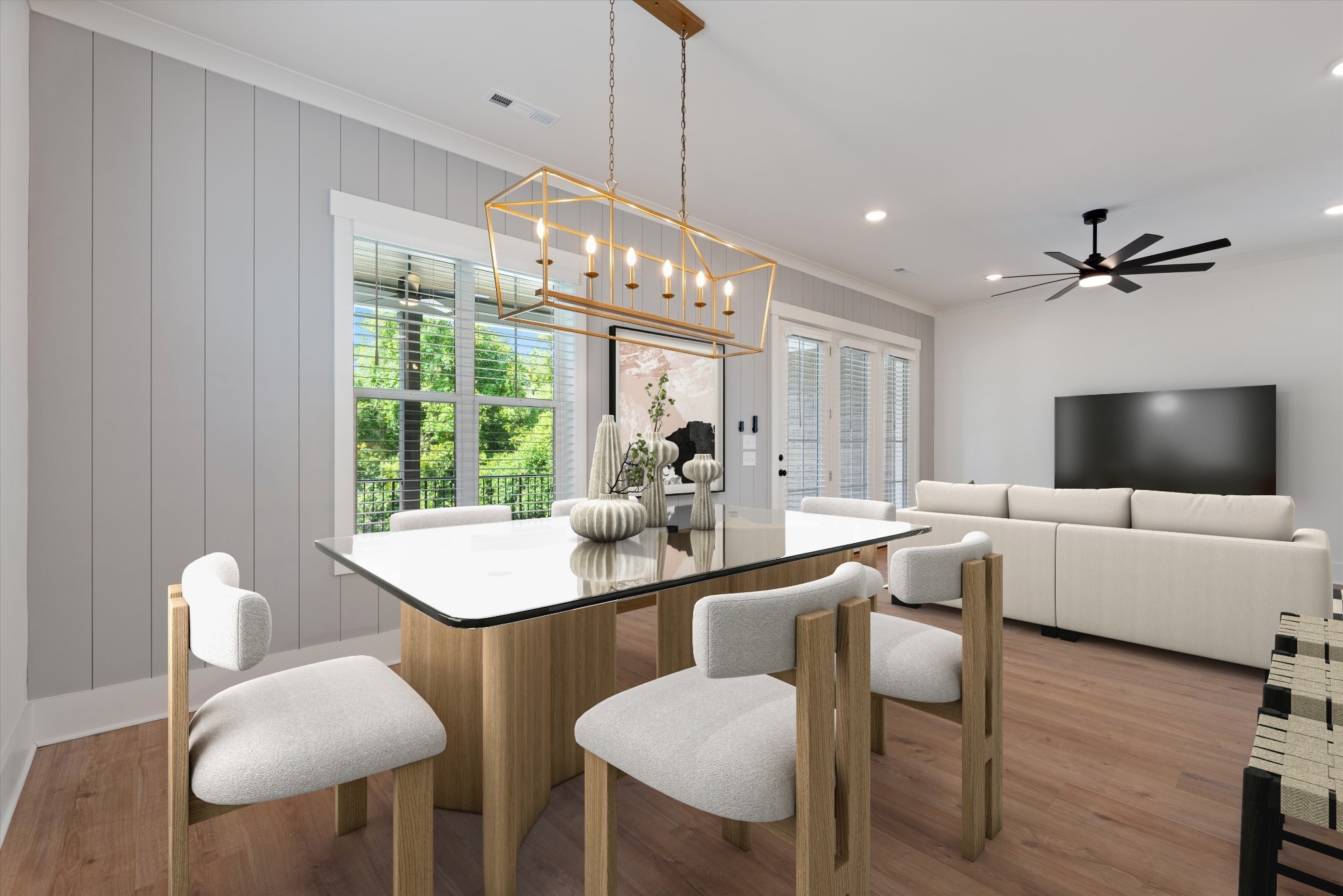 321 Old Shackle Island Road Hendersonville, TN 37075 - Photo 47 of 49 a view of a dining room with furniture window and wooden floor