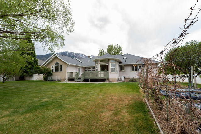 875 East 1300th Street North Mapleton, UT 84664 - Photo 51 of 65 Rear view of property featuring a deck and a shingled roof