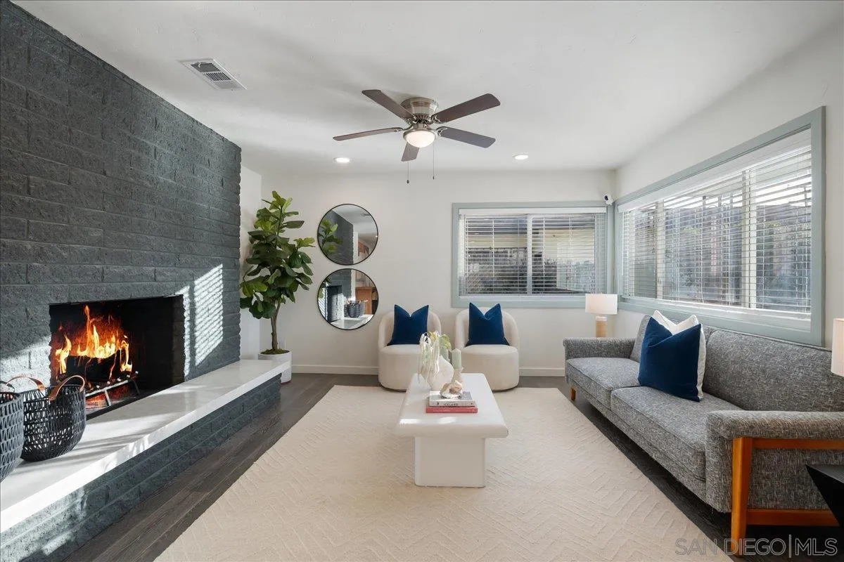 941 8th Street Imperial Beach, CA 91932 - Photo 4 of 22 a living room with furniture and a fireplace