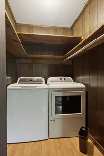 a view of walk in closet with window