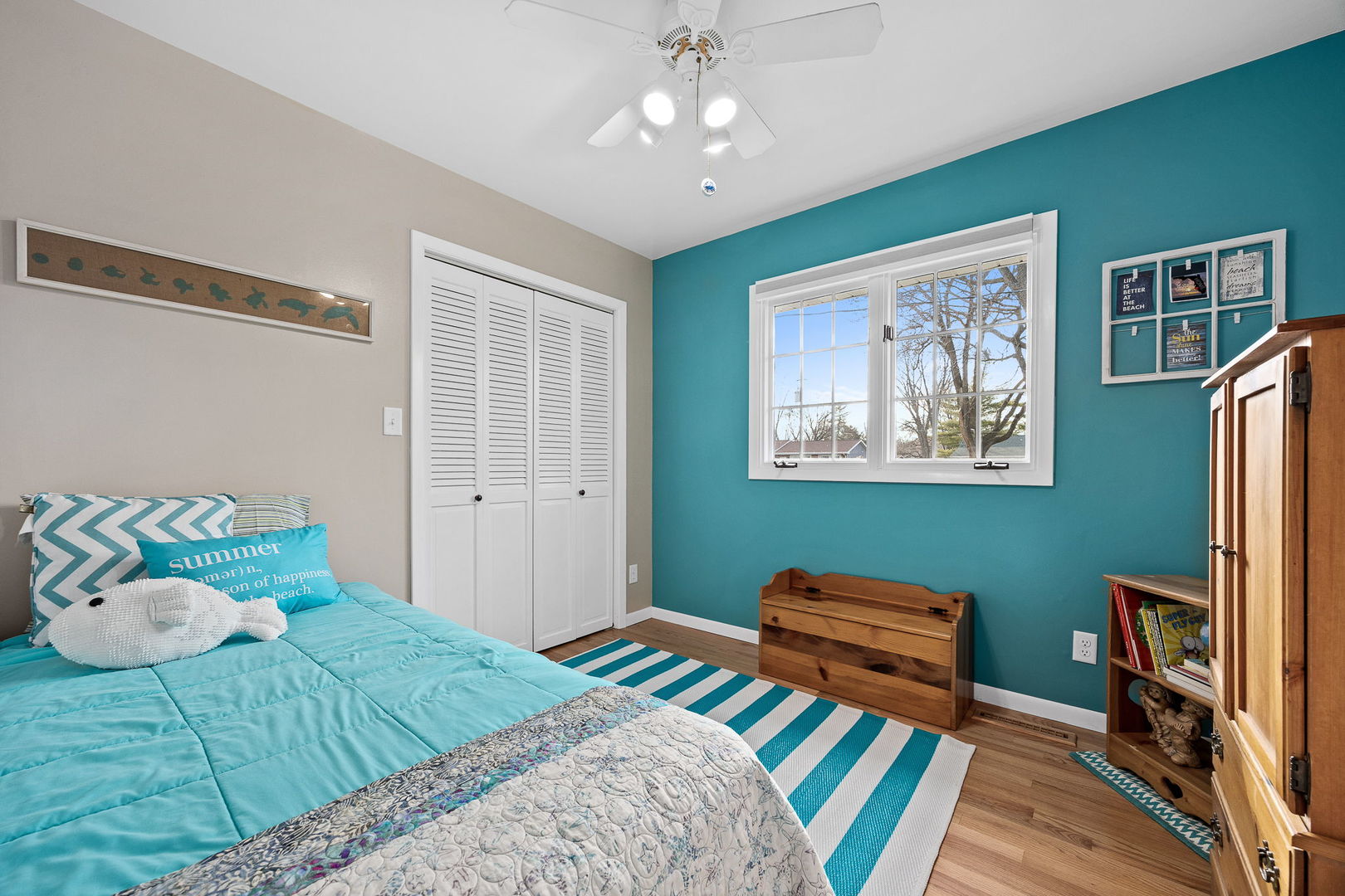 3560 Bass Court Morris, IL 60450 - Photo 18 of 34 a bedroom with a bed and a chandelier