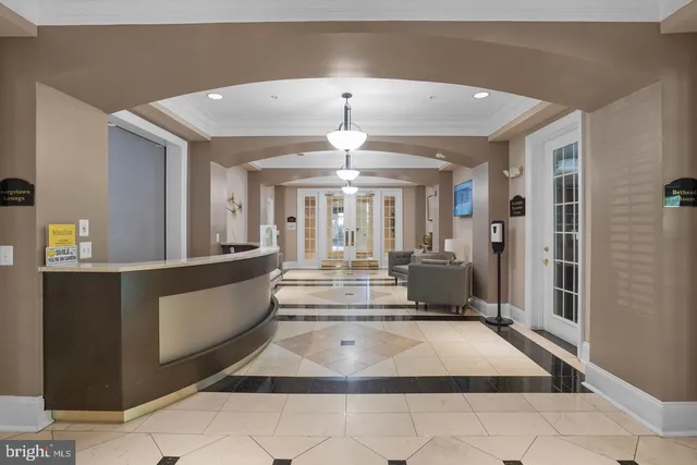 a building with trees in front of it