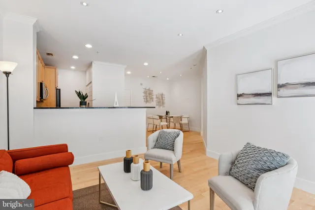 a living room with furniture and a couch