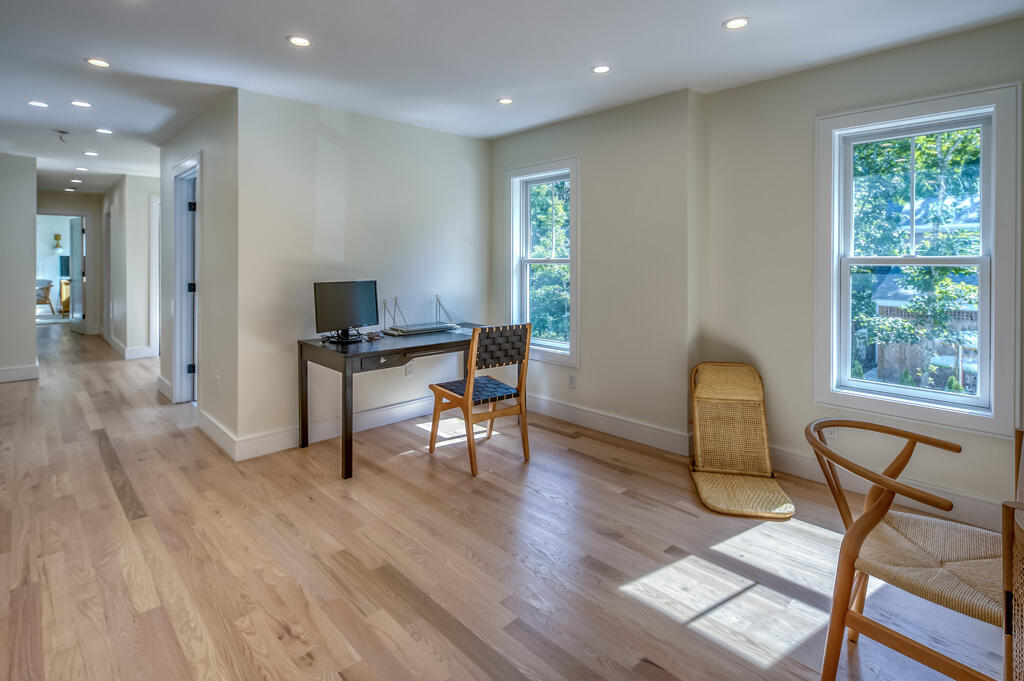99 The Boulevard Edgartown, MA 02539 - Photo 19 of 35 a view of a workspace with furniture and a window