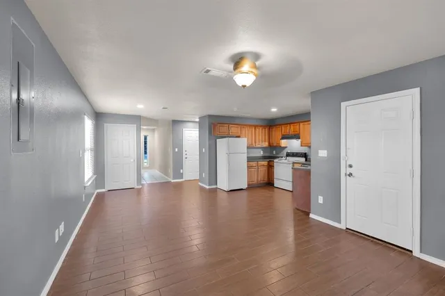 a view of a electric appliances in a room