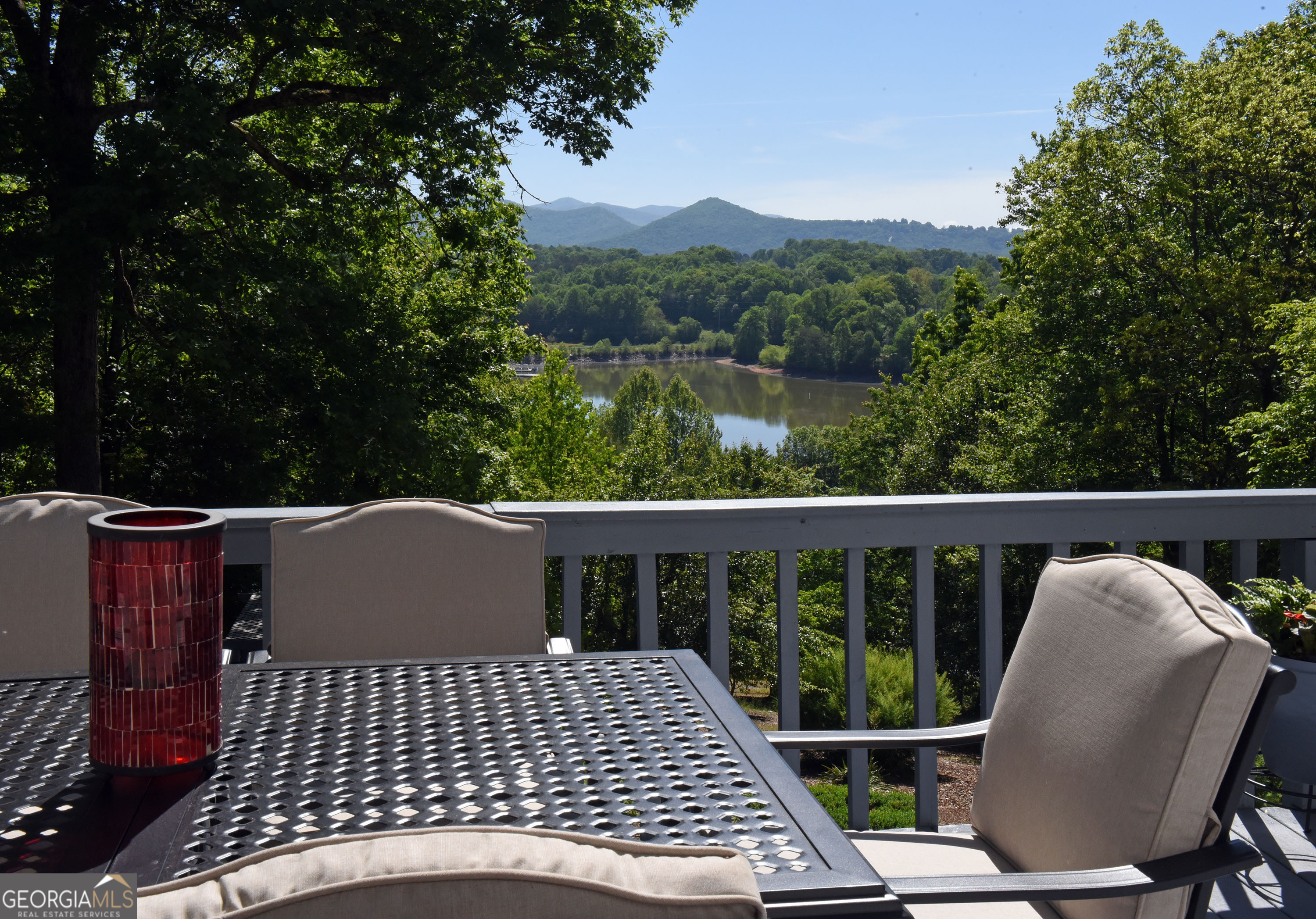 382 Pat Colwell Road, Unit TRACT 1 Blairsville, GA 30512 - Photo 29 of 43 a view of balcony with wooden floor and outdoor seating