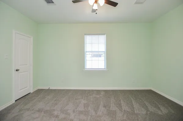 an empty room with a window