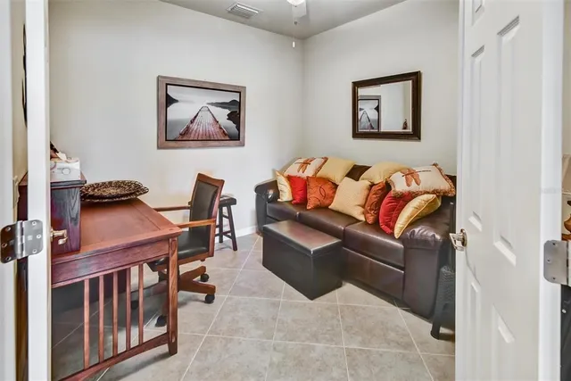 a view of a backyard with plants