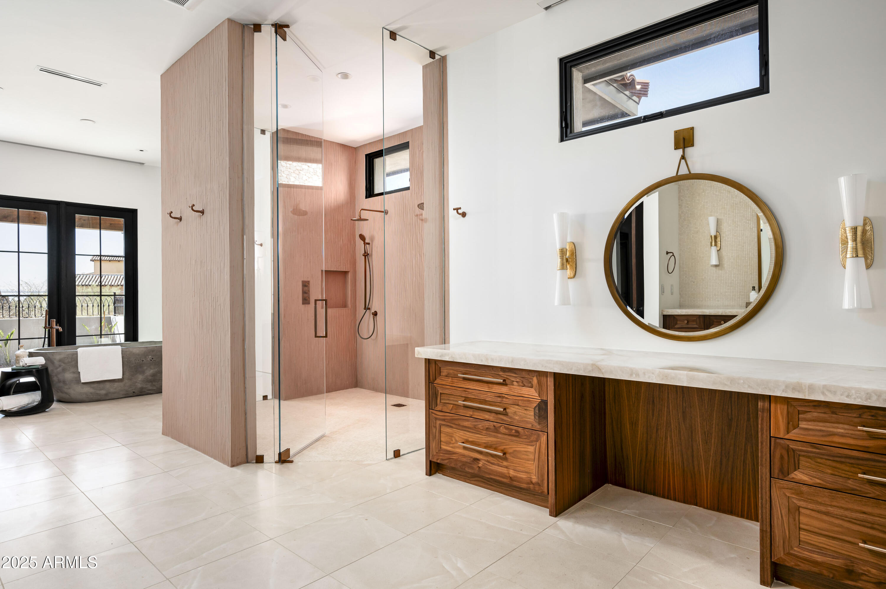 6825 North 39th Place Paradise Valley, AZ 85253 - Photo 24 of 42 Italian tile walk-in shower for two